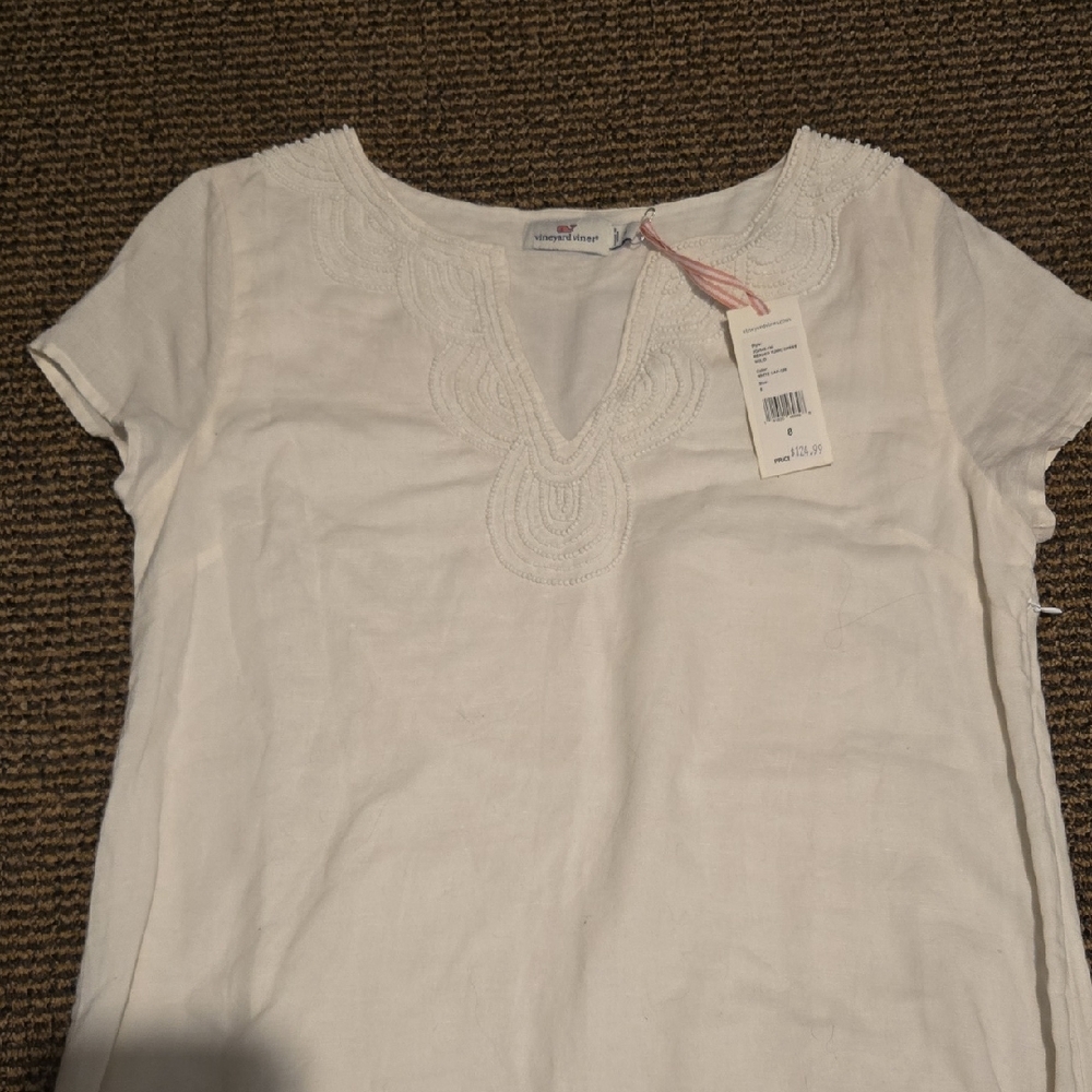 Vineyard Vines Beaded Linen/cotton Sheath Dress NWT